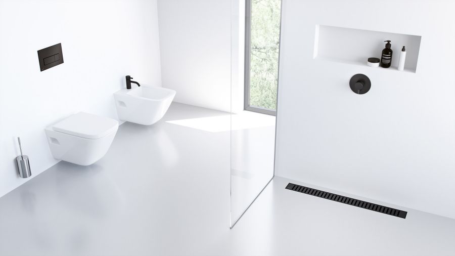 moderné kúpeľne séria podlahový žľab